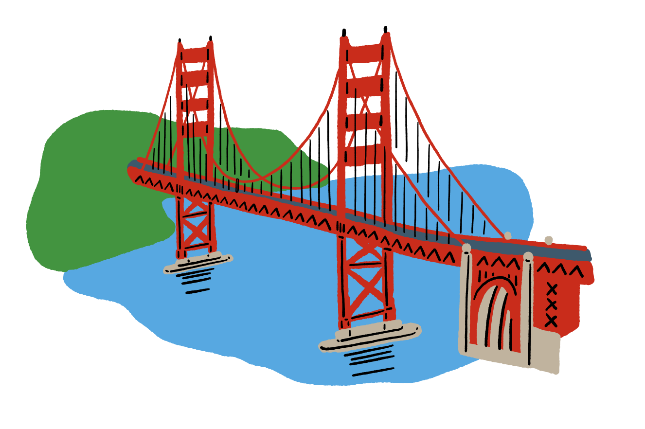 Golden Gate Illustration